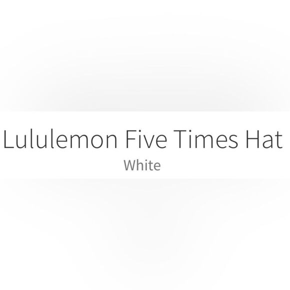Lululemon Five Times Hat White Lightweight Baller Cap main image 5